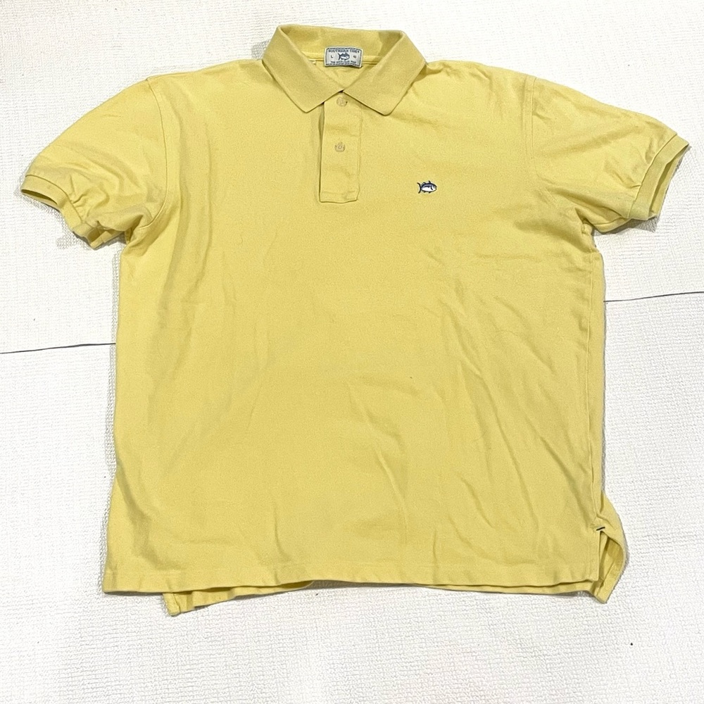 Southern Tide Men’s SS Light YellowSkipjack Polo Size: Large